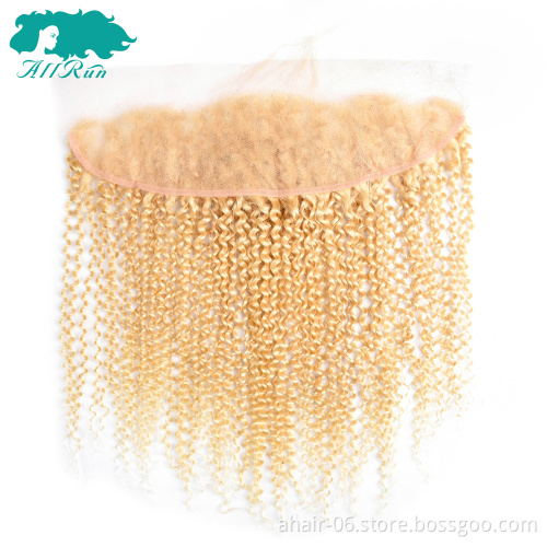 High Quality Ready Made Hair Bulk , 13x4 613 Swiss Lace 100% Brazilian Human Hair Jerry Curl 10"-20" Lace Frontal With Gifts